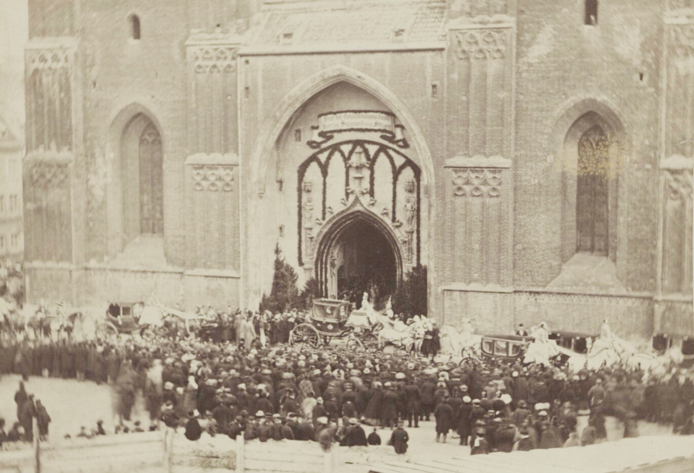 Kutsche Ludwig II. Anfahrt Frauenkirche um 1865