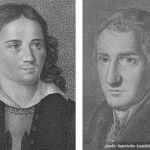 Karl Ludwig Sand (links) und August von Kotzebue © Bayerischen Staatsbibliothek