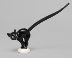 Brezelhalter in Form einer Katze