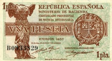 Geldschein der Republik Spanien