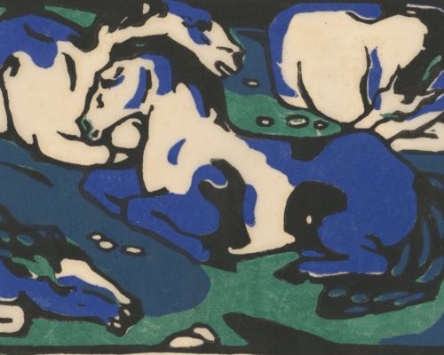 Ruhende Pferde August Macke © Staatliche Graphische Sammlung München