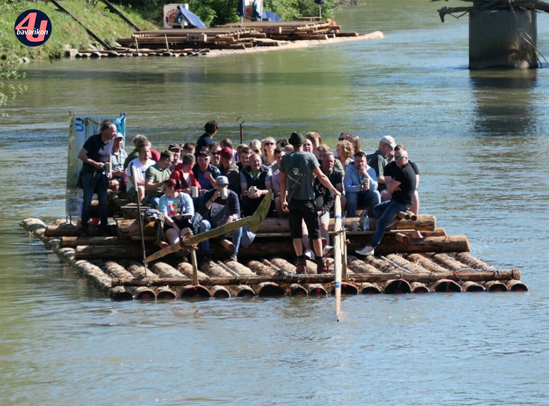 Fahren auf dem Floß