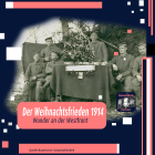 Foto von Soldaten an der Front im Ersten Weltkrieg mit einem provisorischen Weihnachtsbaum