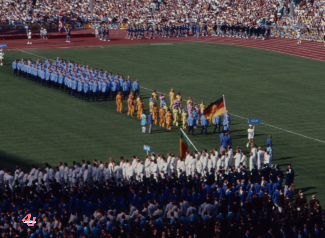 Einlauf der DDR bei der Eröffnugnsfeier